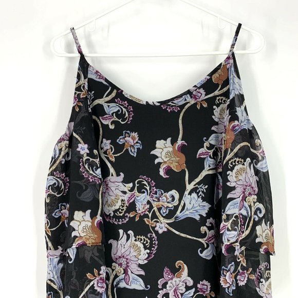 White House Black Market Dress Floral Cold Shoulder - Picture 9 of 10